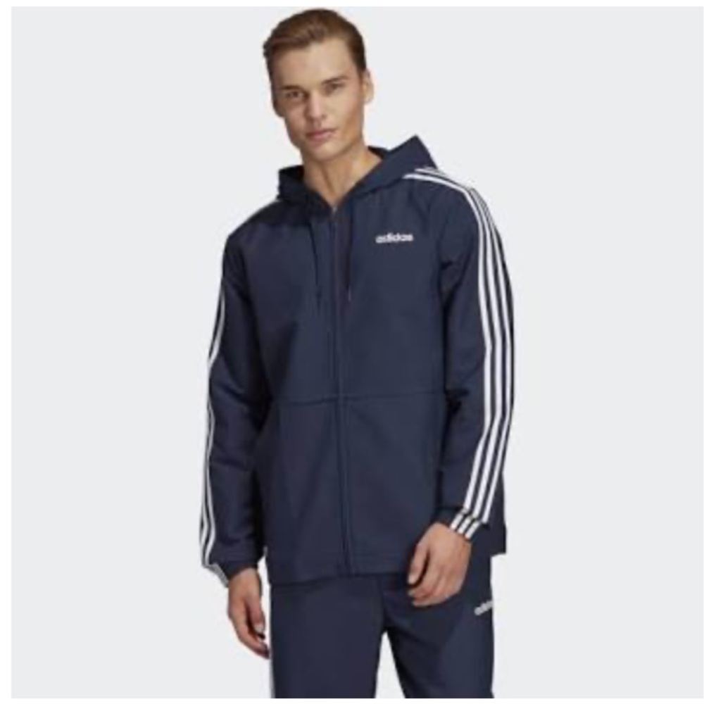 Adidas men’s essential 3 stripes windbreaker